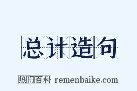 总计造句是什么意思的图片